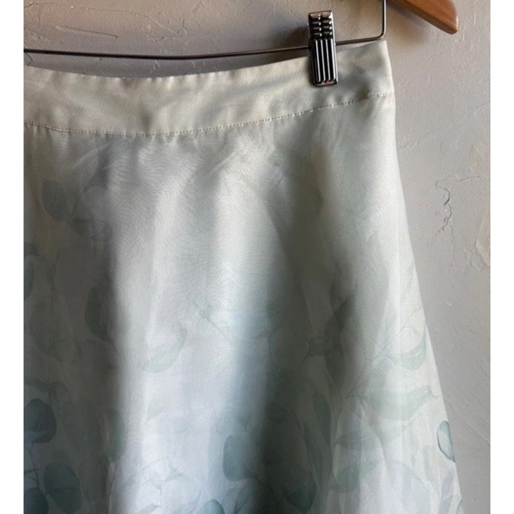 Rachel Zoe High Waist Sheer Whimsical Botanical Circle Skirt Midi Sz M Fairycore - Picture 5 of 14